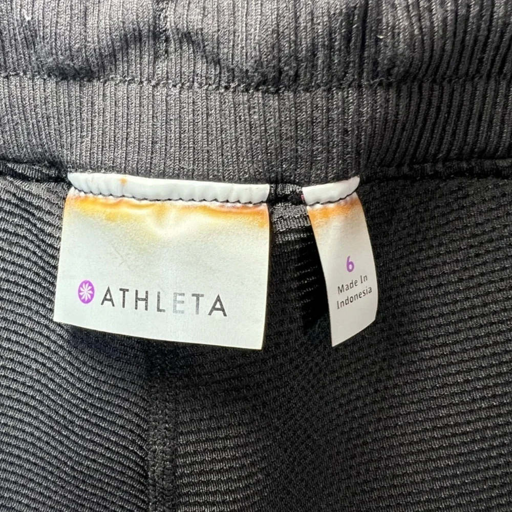 Athleta Trekkie Nylon Cargo Skort Black Pockets Shorts Lined Hiking Golf  Size 6